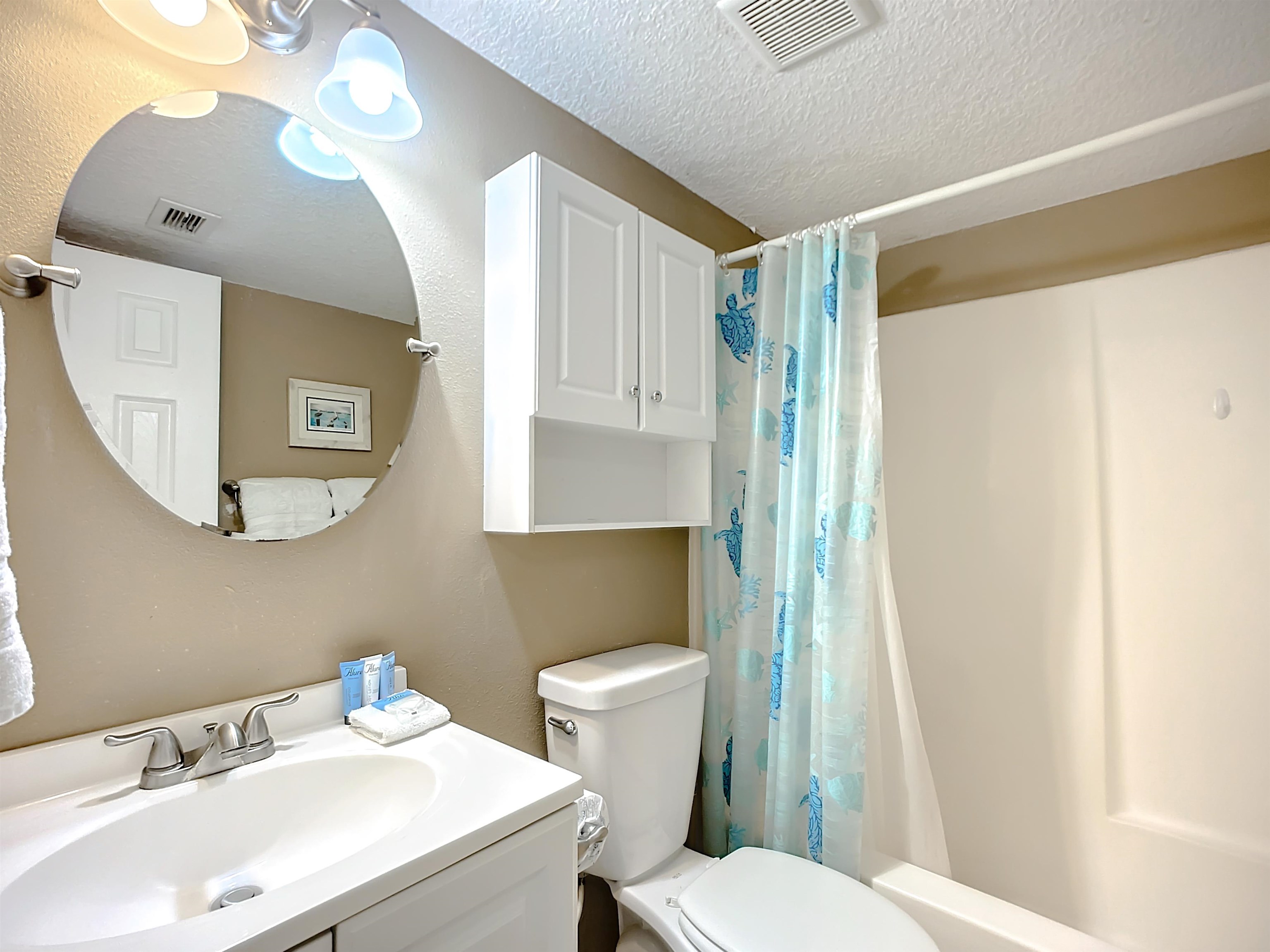 4 Ocean Trace Road, Unit 123 St. Augustine, FL 32080 - Photo 27 of 30 a bathroom with a sink mirror and toilet