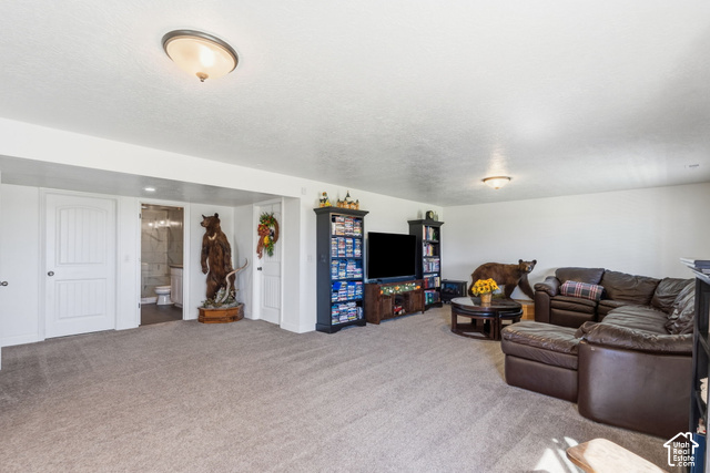 9044 North Cedar Pass Road Eagle Mountain, UT 84005 - Photo 36 of 63 Recessed lighting, light-toned carpeting, and a white interior door