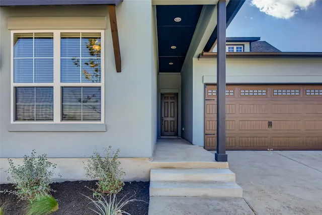 a house view with a seating space