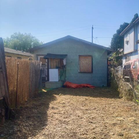 Back Yard facing back of house