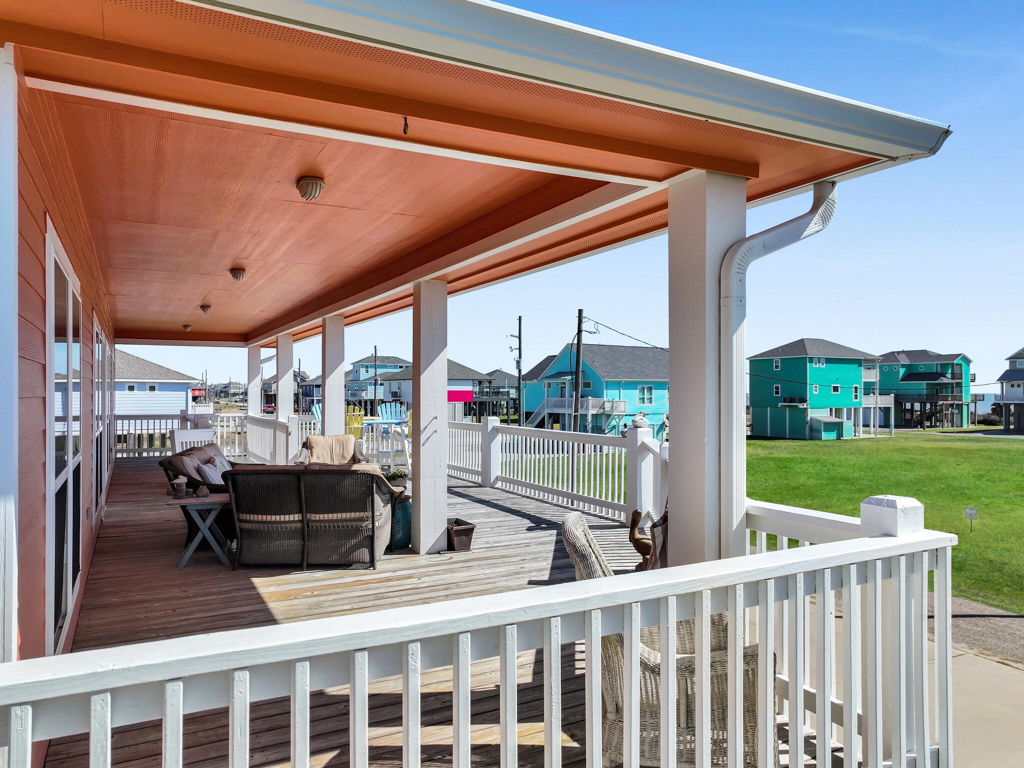 2383 Sandpiper Crystal Beach, TX 77650 - Photo 25 of 48 a view of a porch with furniture