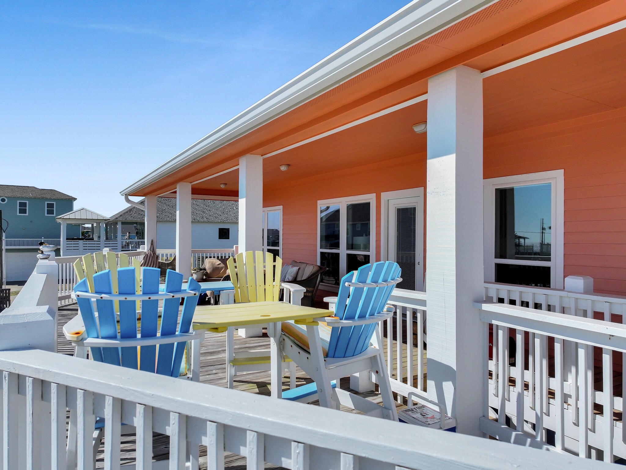 2383 Sandpiper Crystal Beach, TX 77650 - Photo 26 of 48 a building outdoor space with patio furniture and potted plants