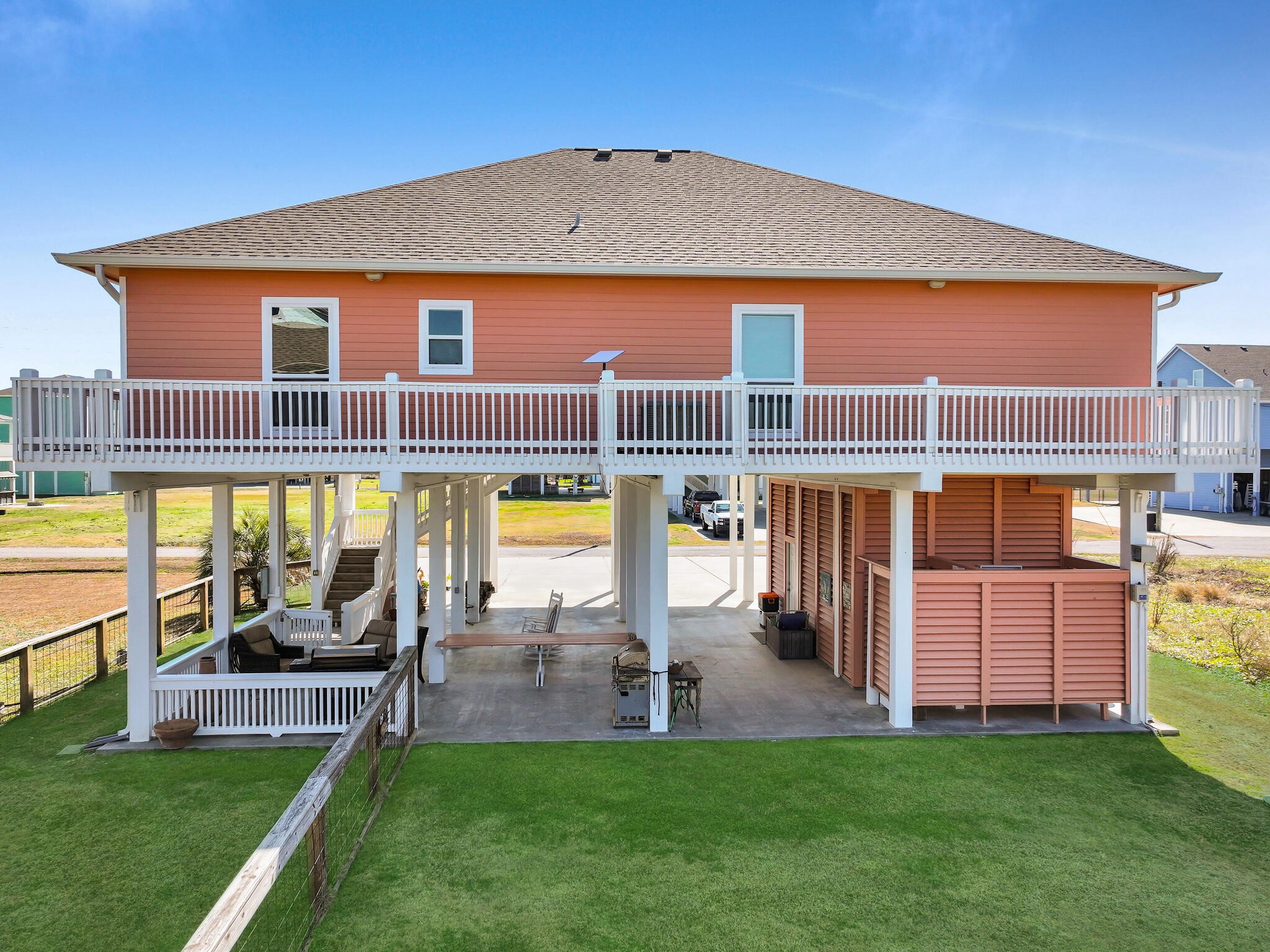 2383 Sandpiper Crystal Beach, TX 77650 - Photo 44 of 48 swimming pool view with a outdoor seating