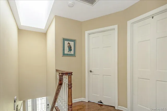 a view of hallway with stairs
