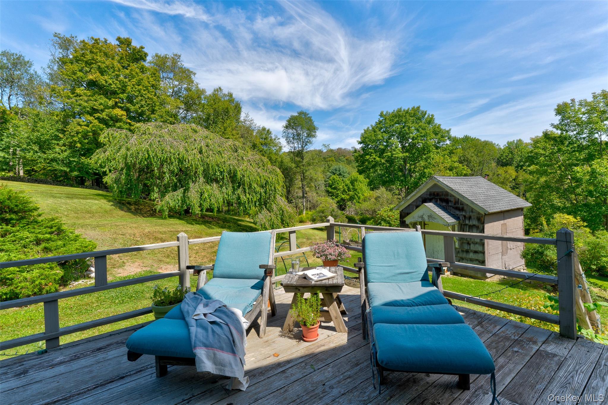 578 Bethlehem Road Callicoon Center, NY 12724 - Photo 33 of 39 a view of yard from deck with patio