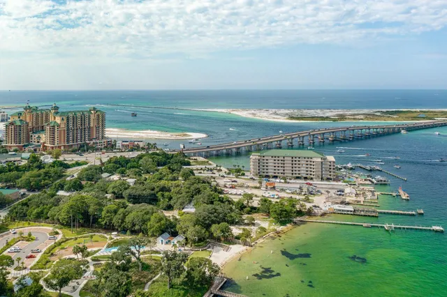 a view of a city with an ocean view