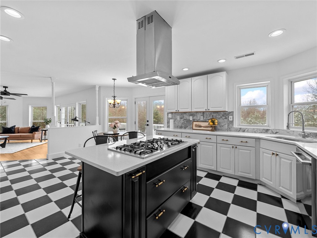 5117 Byrd Mill Road Louisa, VA 23093 - Photo 15 of 50 Kitchen featuring dark flooring, recessed lighting