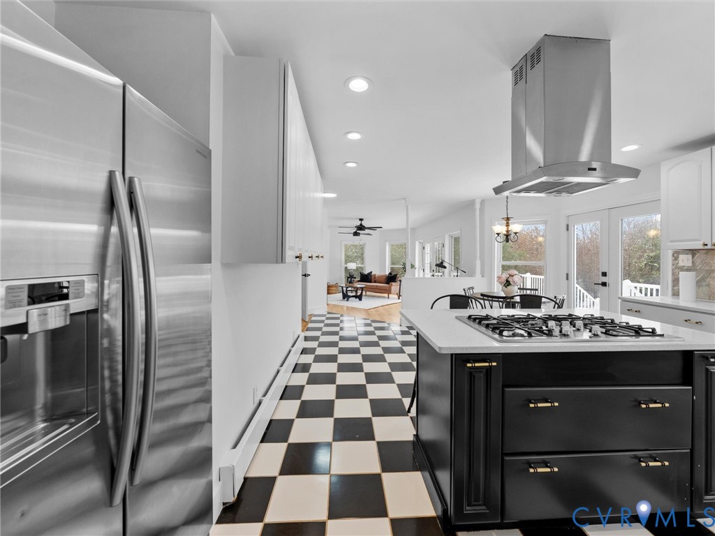 5117 Byrd Mill Road Louisa, VA 23093 - Photo 17 of 50 Kitchen with stainless steel appliances, dark floo