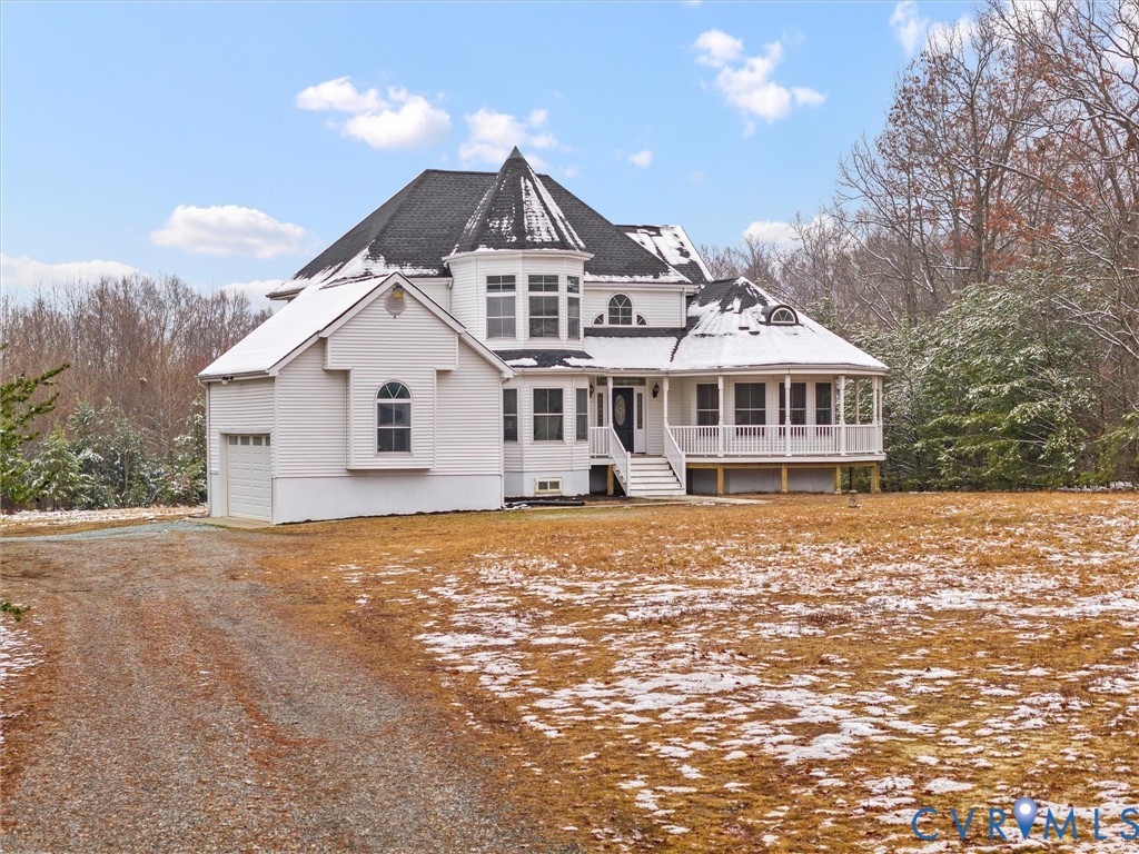 5117 Byrd Mill Road Louisa, VA 23093 - Photo 3 of 50 View of front facade featuring a porch, dirt drive