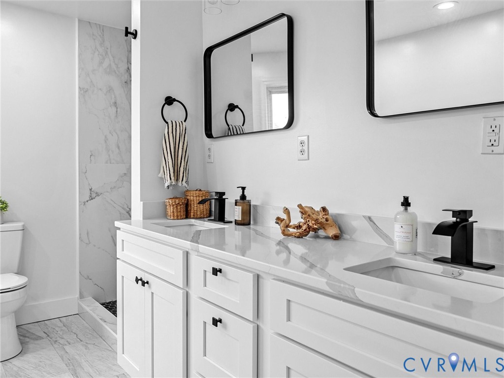 5117 Byrd Mill Road Louisa, VA 23093 - Photo 36 of 50 Full bath with light marble finish flooring, doubl