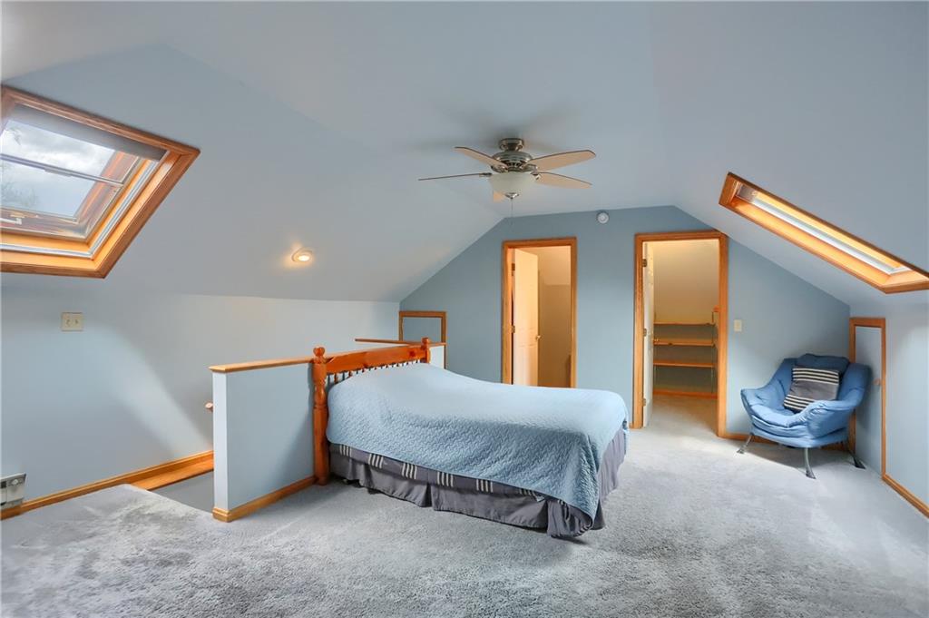 110 Larkspur Circle Butler, PA 16002 - Photo 34 of 50 This large guest bedroom features sky lights, abundant storage and a private bathroom.