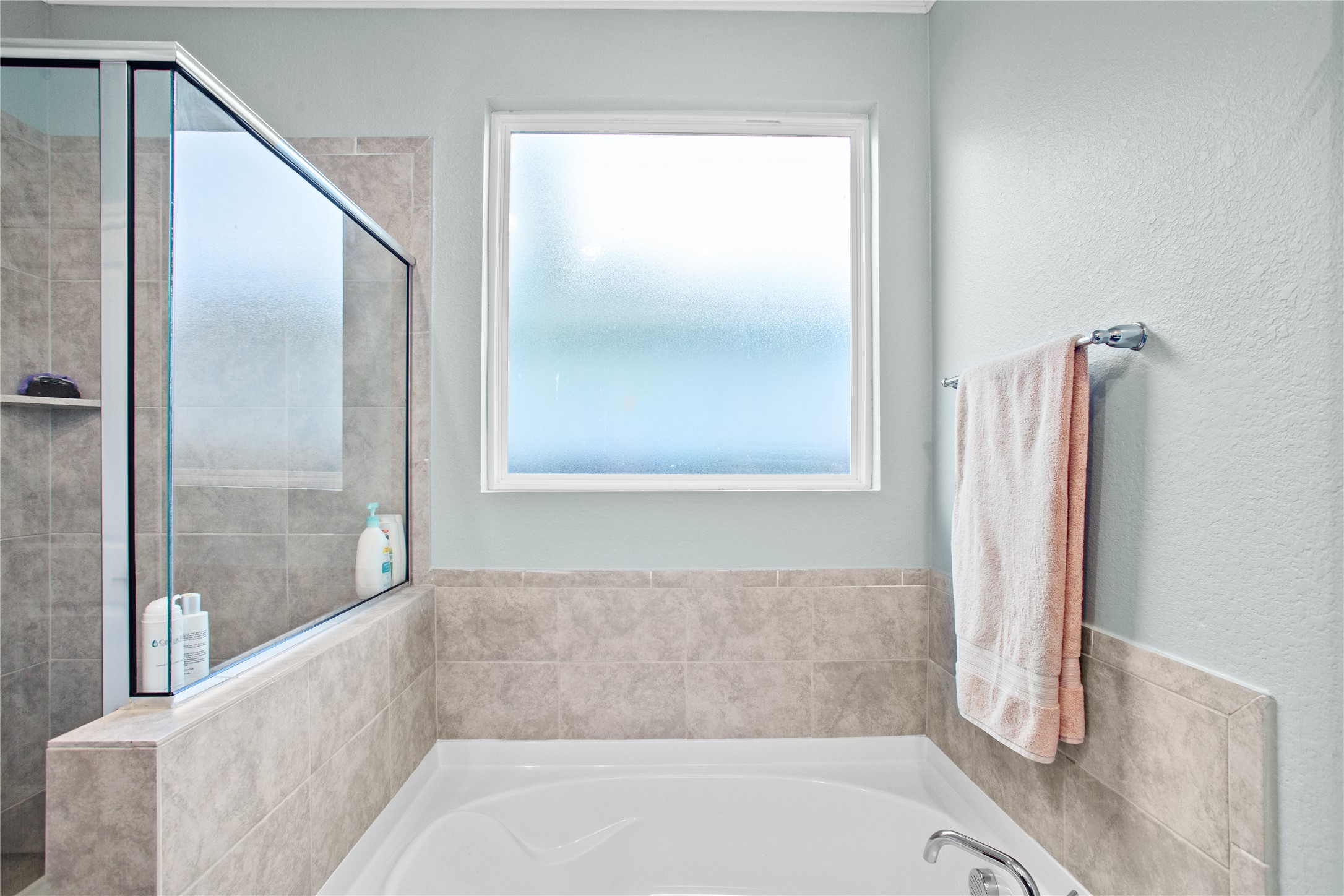 109 Adeline Road Hutto, TX 78634 - Photo 22 of 40 Bathroom with a garden tub and tiled shower
