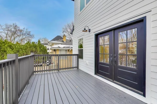 a view of a snow on the road
