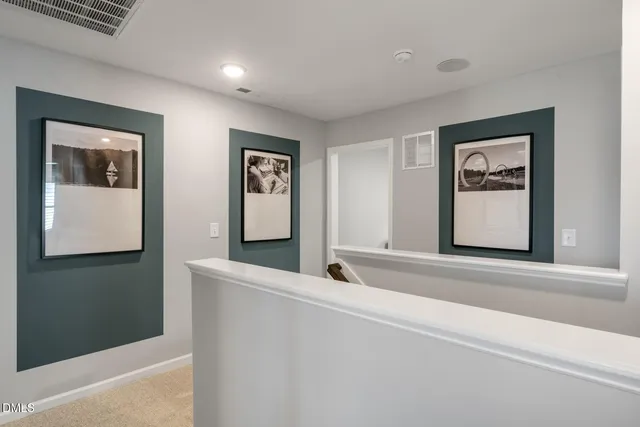 a view of a hallway with a elevator