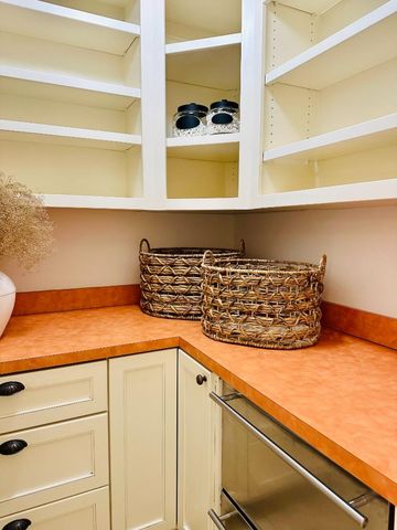 a view of a kitchen with storage