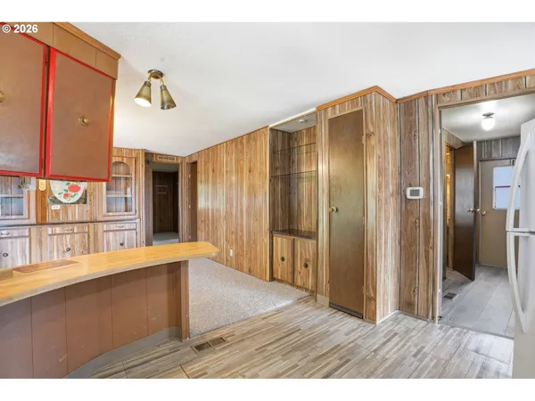 a view interior of a house with wooden floor