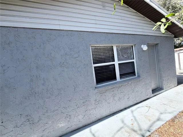 a backyard of a house