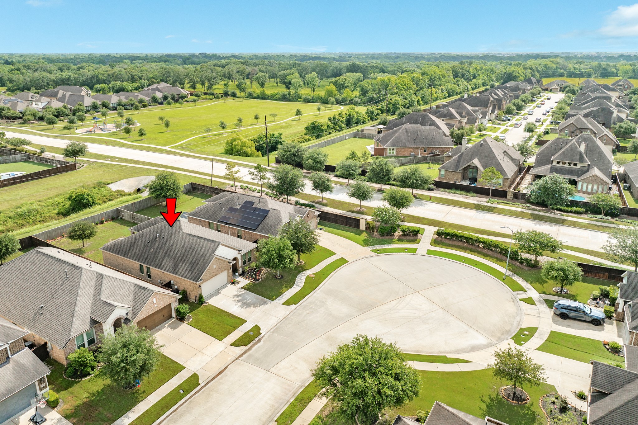 3519 Bay Drive Rosharon, TX 77583 - Photo 32 of 49 Aerial view capturing the property's prime location and surrounding neighborhood context.