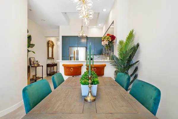 a living room with furniture and a couch