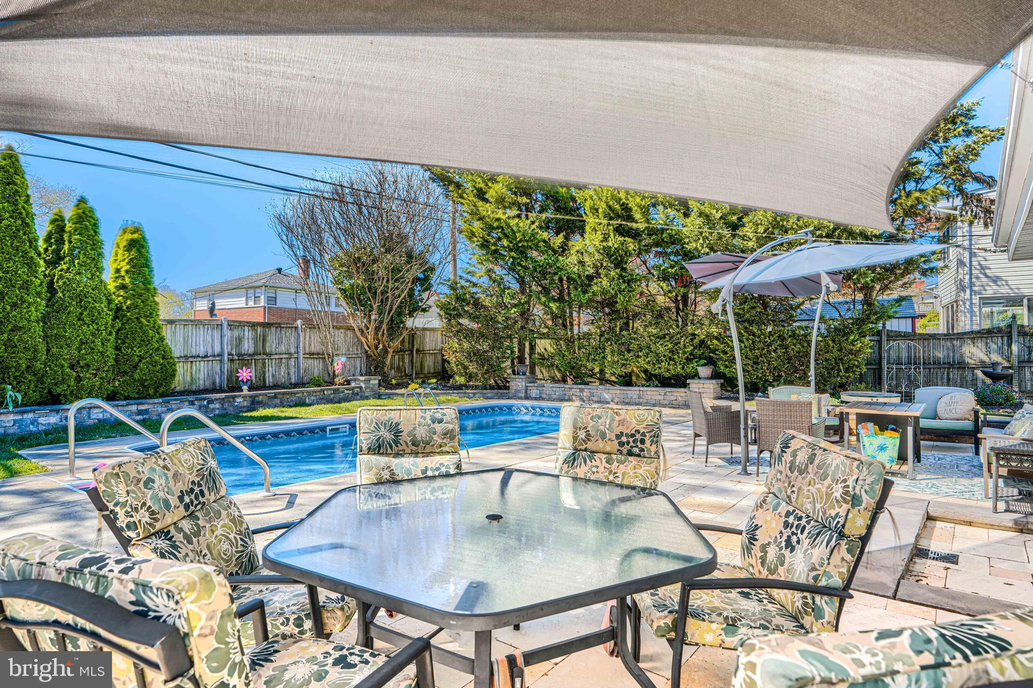 2118 Eastridge Road Lutherville-Timonium, MD 21093 - Photo 43 of 49 a view of backyard with swimming pool and outdoor seating