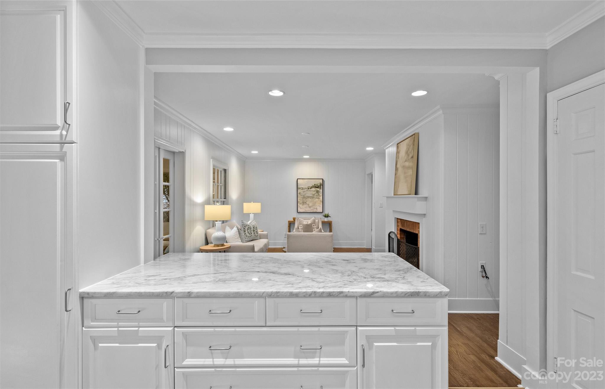1550 Coventry Road Charlotte, NC 28211 - Photo 15 of 31 a bathroom with a granite countertop sink and a mirror