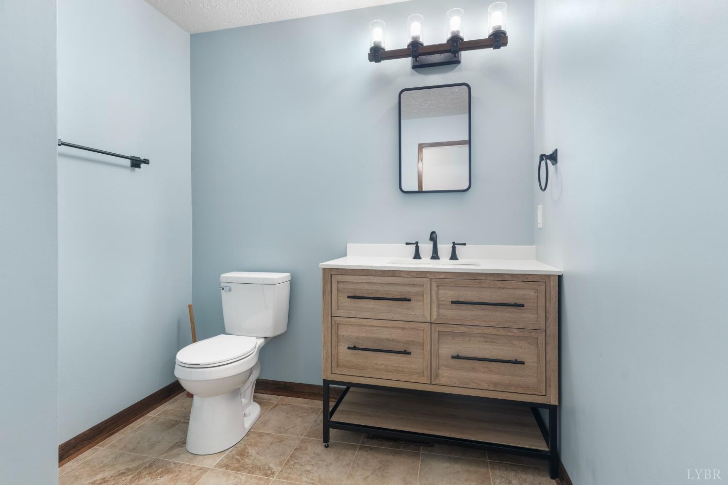 594 Viewmont Drive Evington, VA 24550 - Photo 8 of 43 a bathroom with a toilet sink and mirror