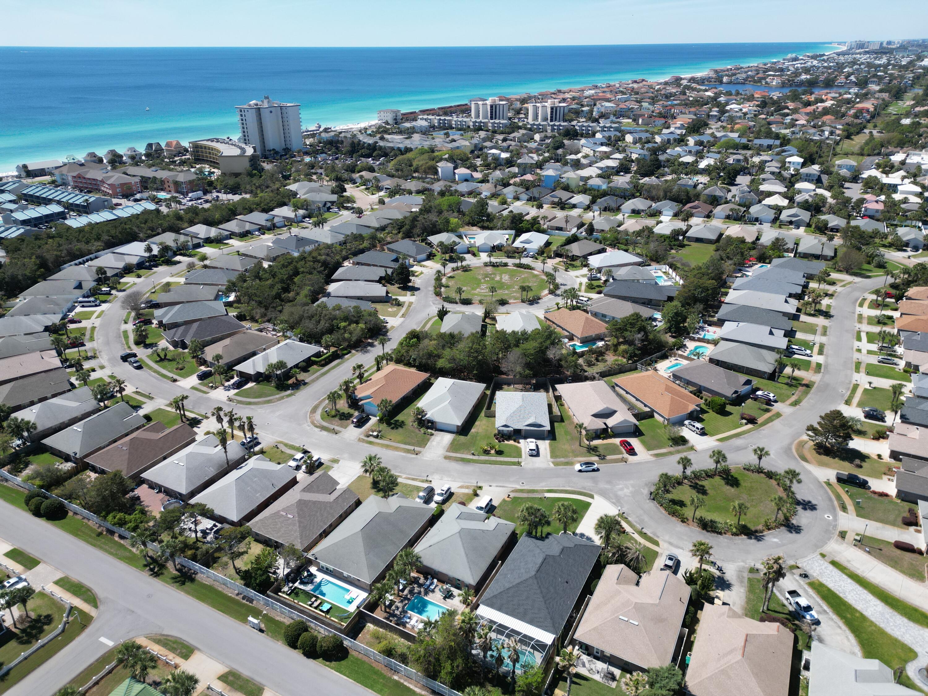 261 Sandy Cay Drive Miramar Beach, FL 32550 - Photo 70 of 72 an aerial view of a city with lots of residential buildings