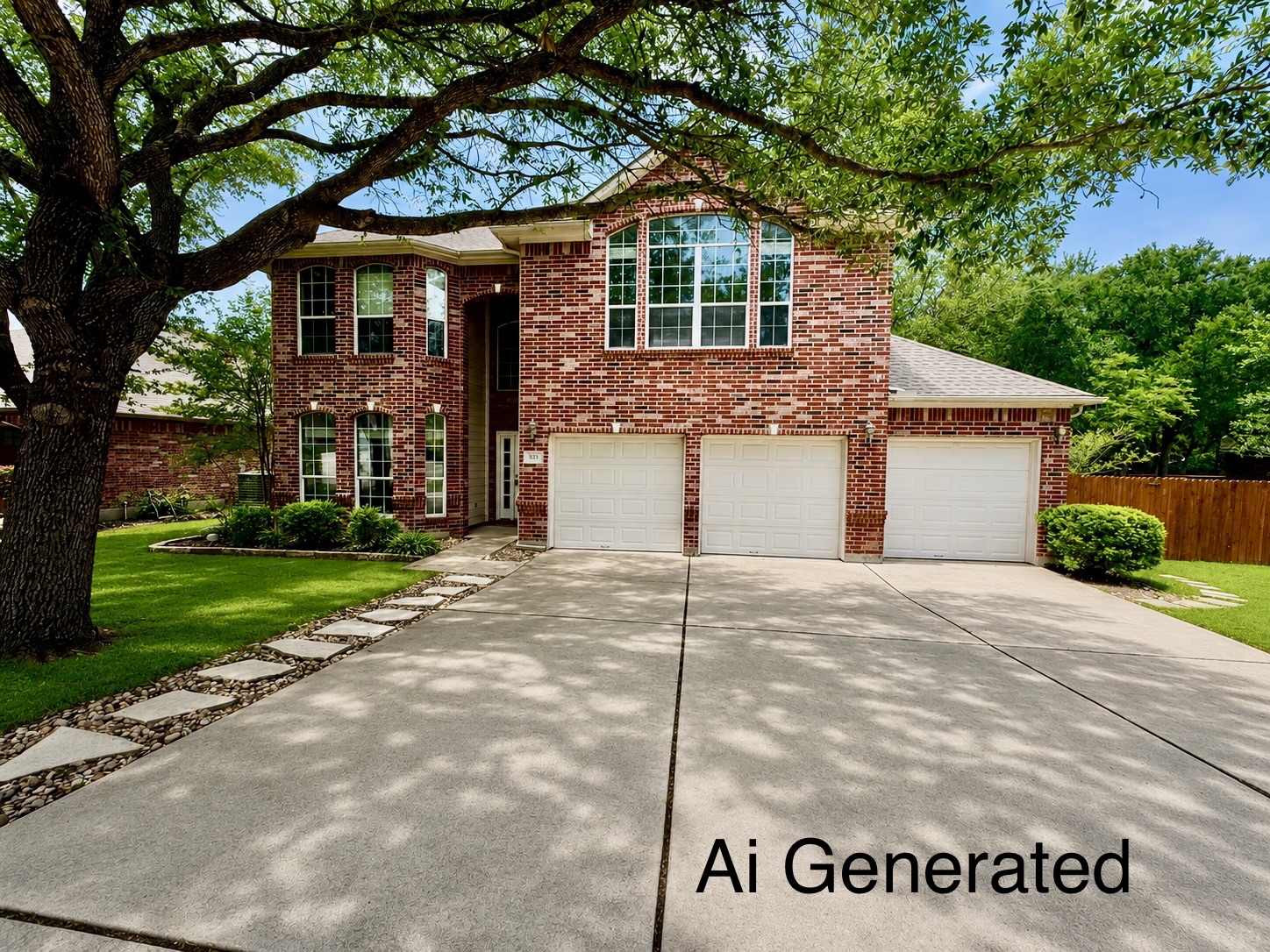 512 Paul Jones Pass Austin, TX 78748 - Photo 2 of 37 Ai generated landscaping and driveway
