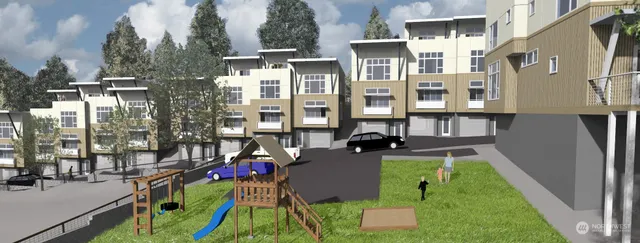 a view of yard from deck having patio