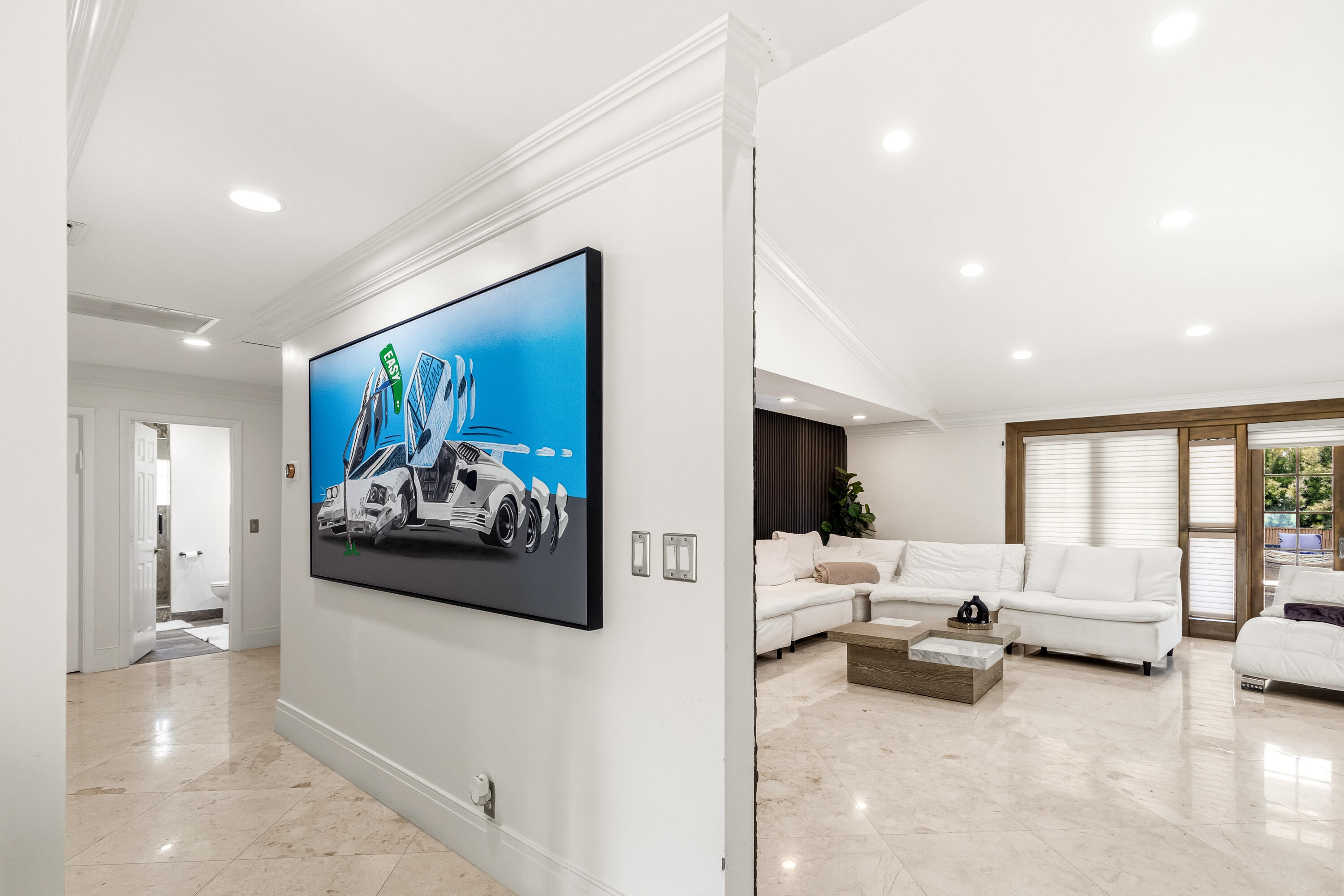 5223 Deerhurst Crescent Circle Boca Raton, FL 33486 - Photo 31 of 51 a living room with furniture and a flat screen tv