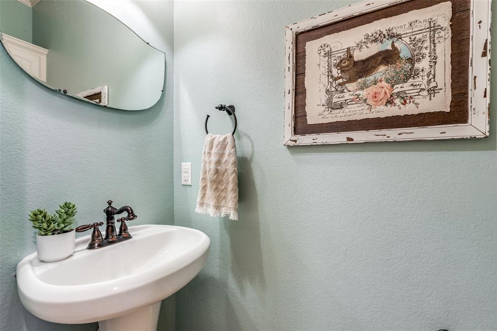 322 Red Maple Road Gunter, TX 75058 - Photo 20 of 33 a bathroom with a sink and a mirror