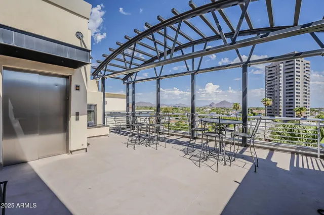 a view of a living room with furniture