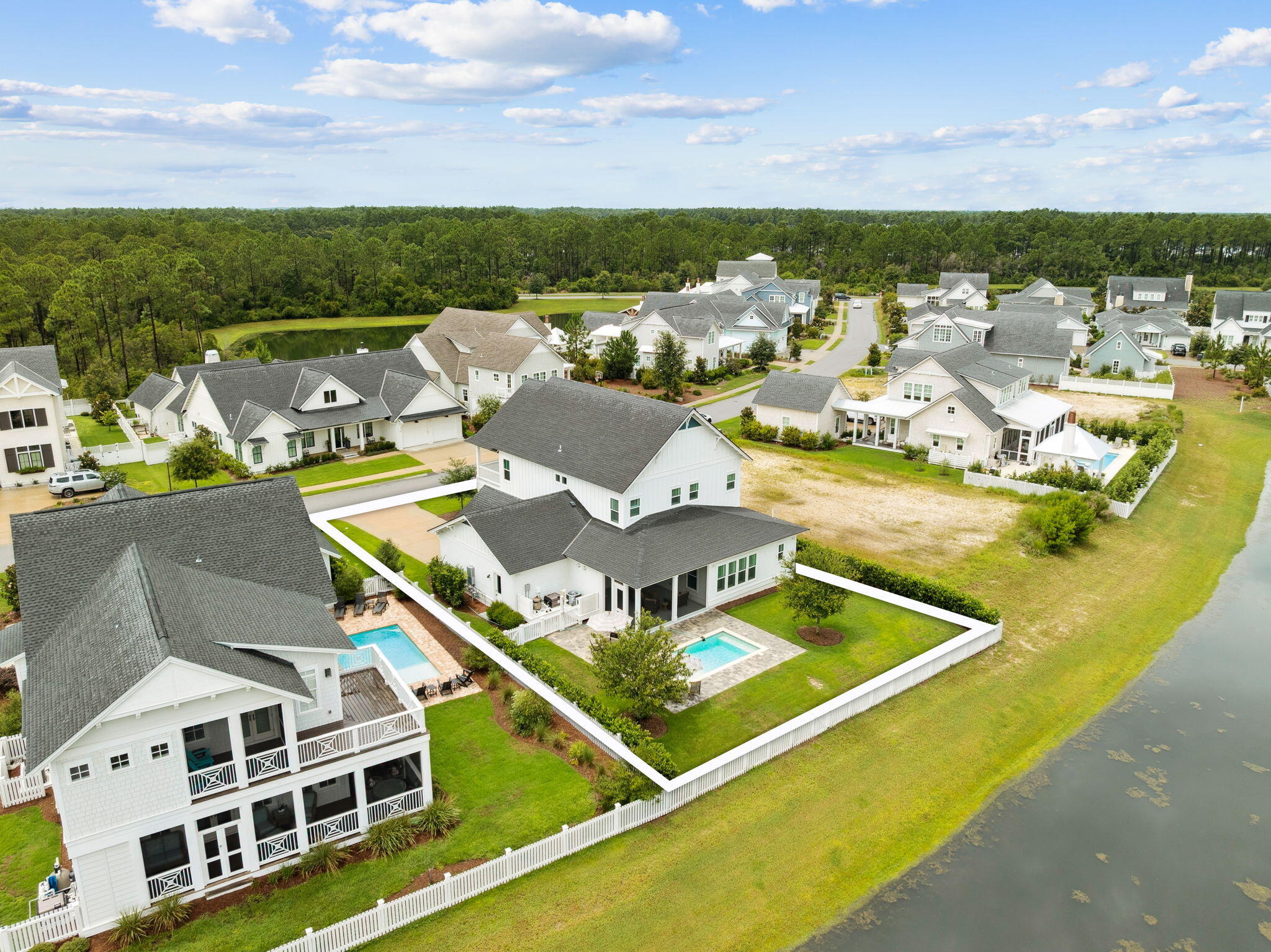 121 Needle Cast Ln Inlet Beach Inlet Beach, FL 32461 - Photo 13 of 63 an aerial view of residential houses with outdoor space