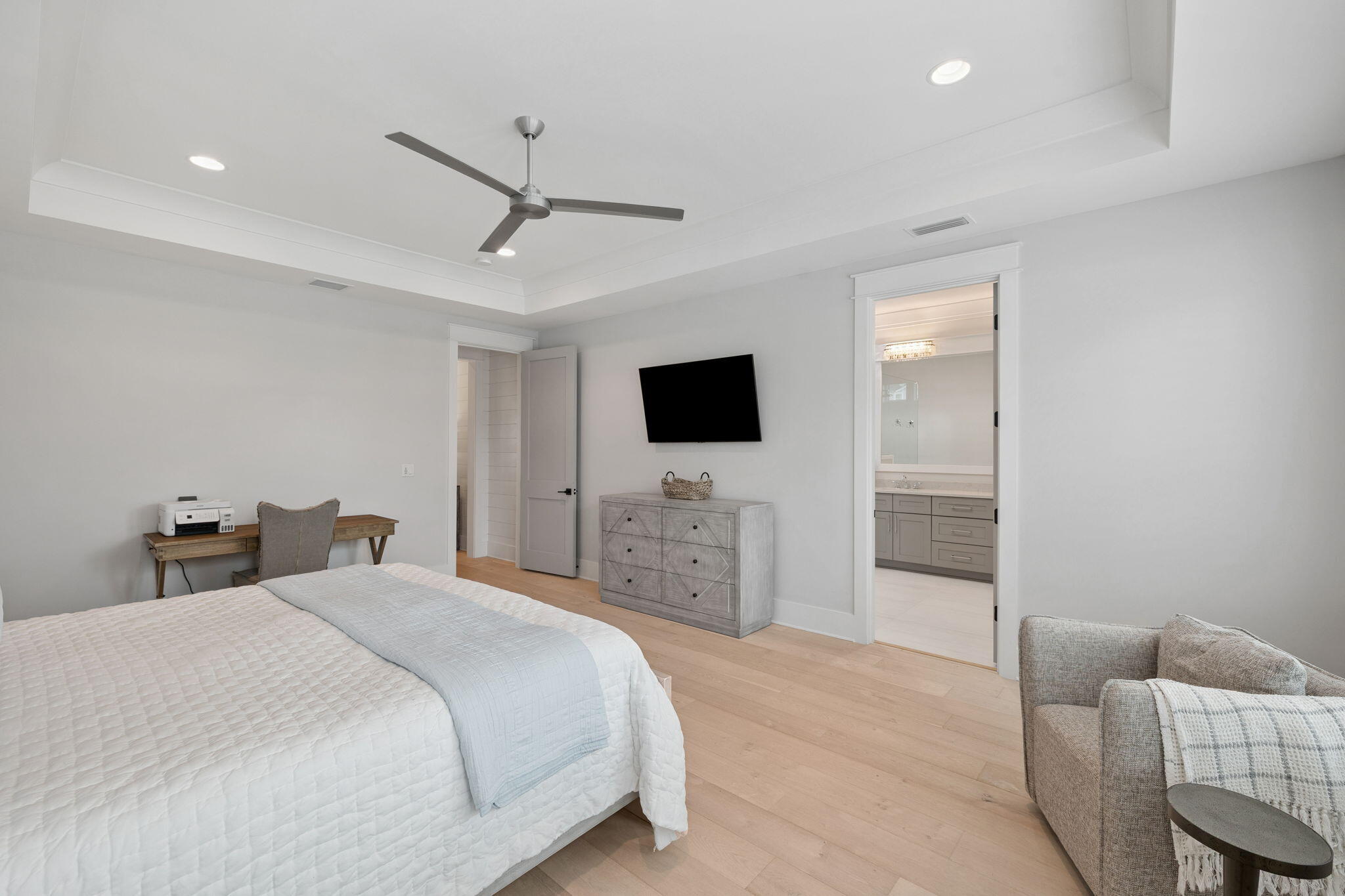 121 Needle Cast Ln Inlet Beach Inlet Beach, FL 32461 - Photo 37 of 63 a bedroom with a bed and a flat screen tv