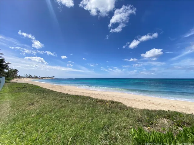 a view of an ocean and beach