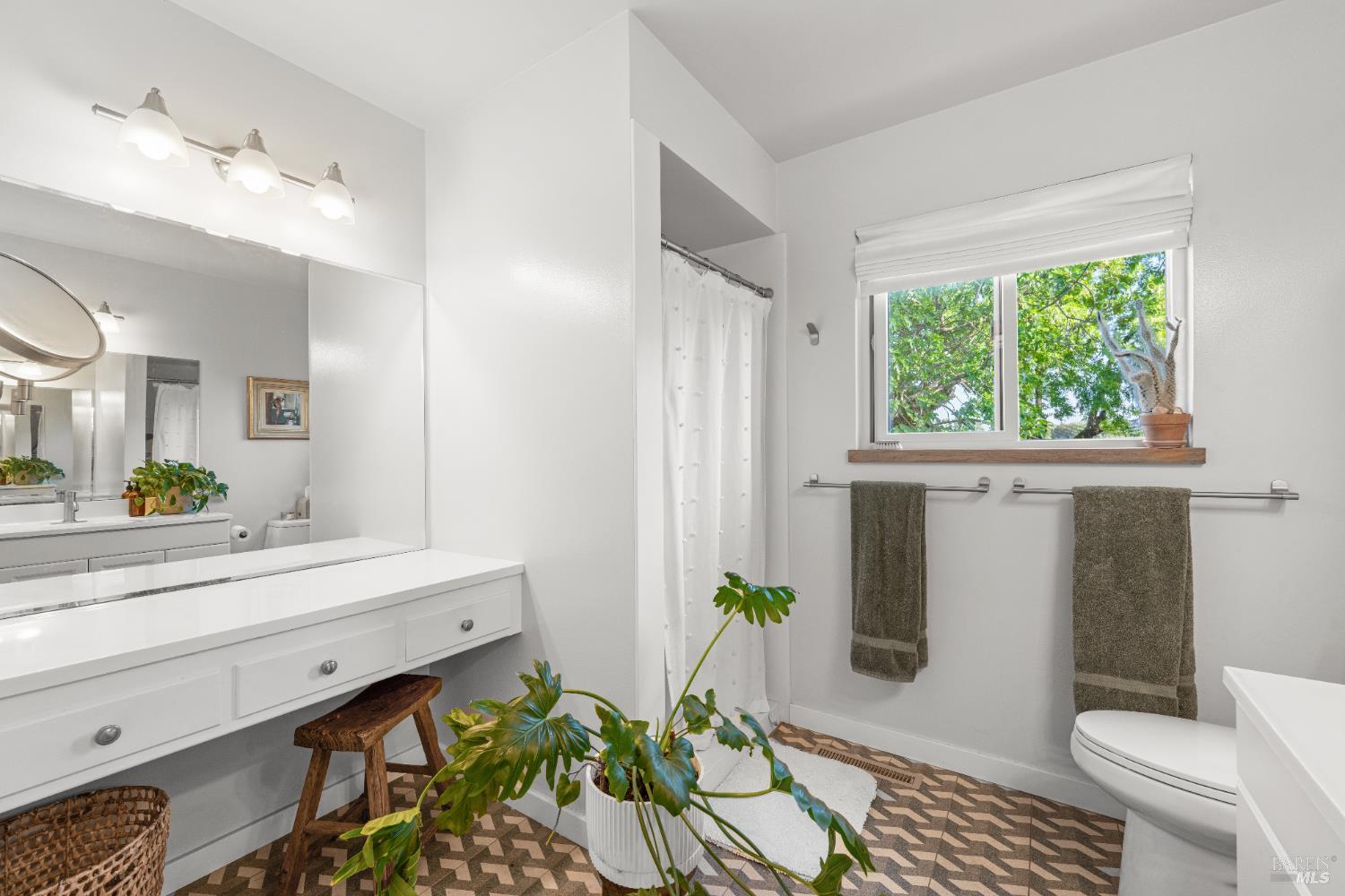 21800 River Road Geyserville, CA 95441 - Photo 28 of 30 a bathroom with a sink a toilet and a mirror