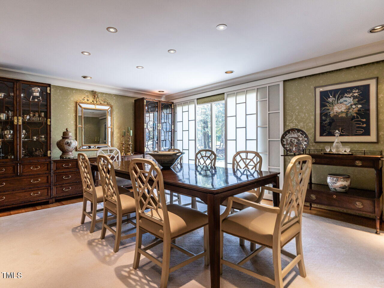 3206 Sussex Road Raleigh, NC 27612 - Photo 9 of 51 a view of a dining room with furniture window and outside view