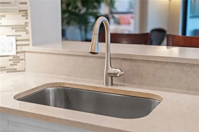 a close view of sink and tap