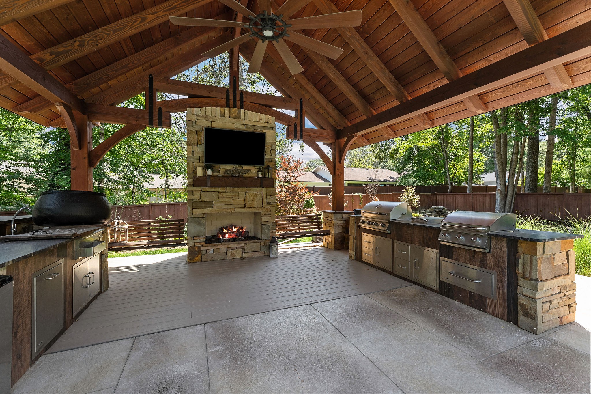 727 Timber Lane Cookeville, TN 38501 - Photo 46 of 68 a view of a patio with chairs and a grill