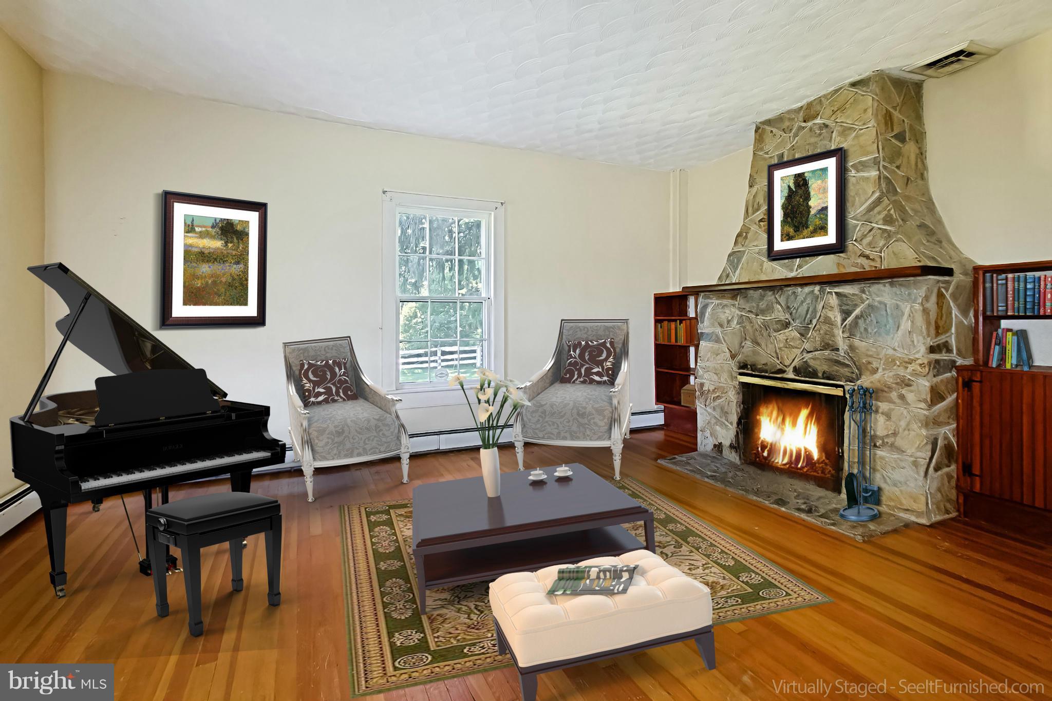 6700 Newman Road Clifton, VA 20124 - Photo 16 of 30 Main Level Music Room or Den with Fireplace