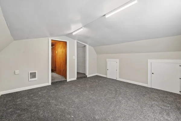 an empty room with closet