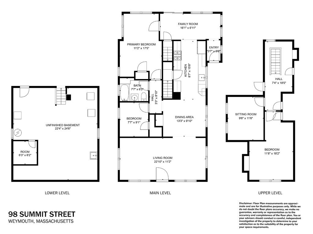 98 Summit Street Weymouth, MA 02188 - Photo 31 of 31 a picture of a floor plan