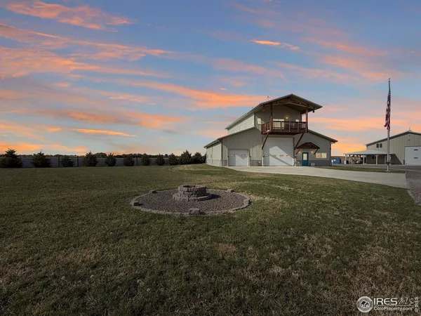 a view of a lake with a outdoor space