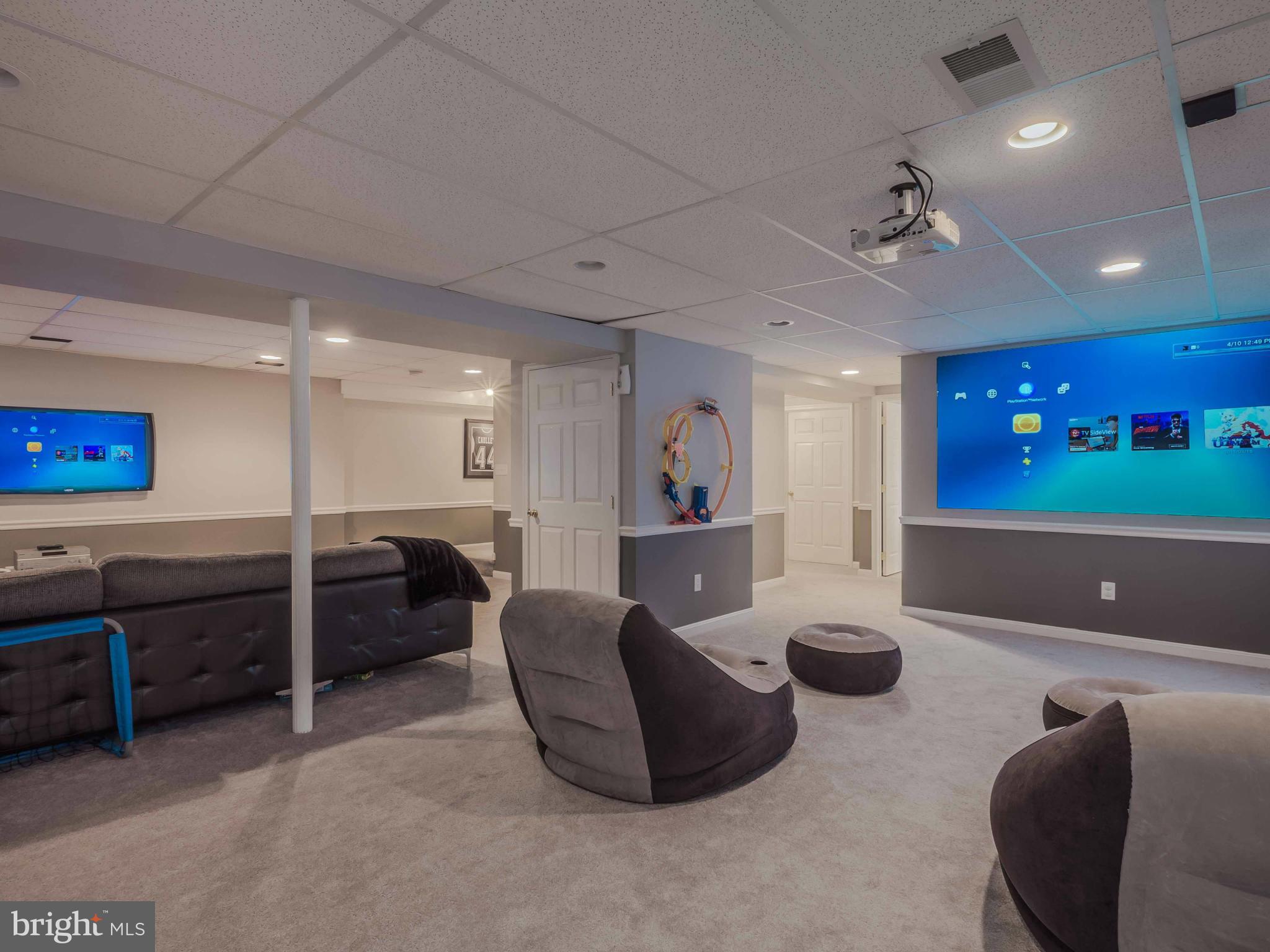 11485 Rawhide Road Lusby, MD 20657 - Photo 17 of 30 Basement Reck Room w/ Projector
