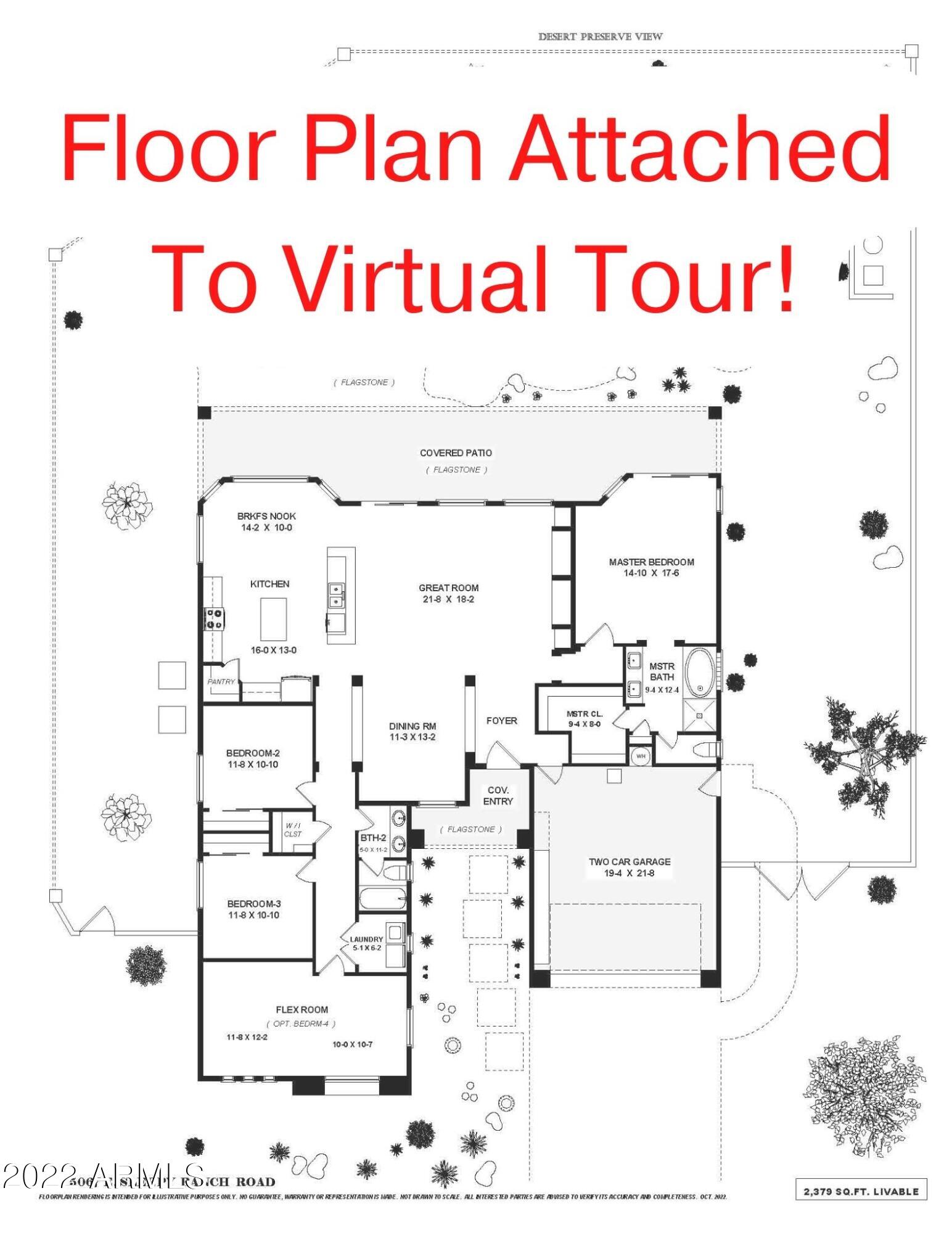5067 East Sleepy Ranch Road Cave Creek, AZ 85331 - Photo 44 of 44 Floor Plan Attached To Virtual Tour!