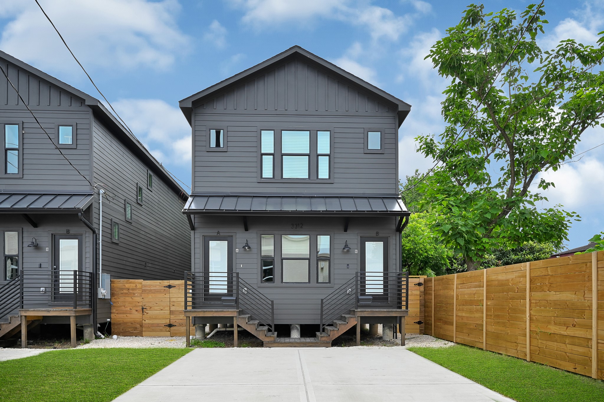 Recently constructed duplex with private driveway!