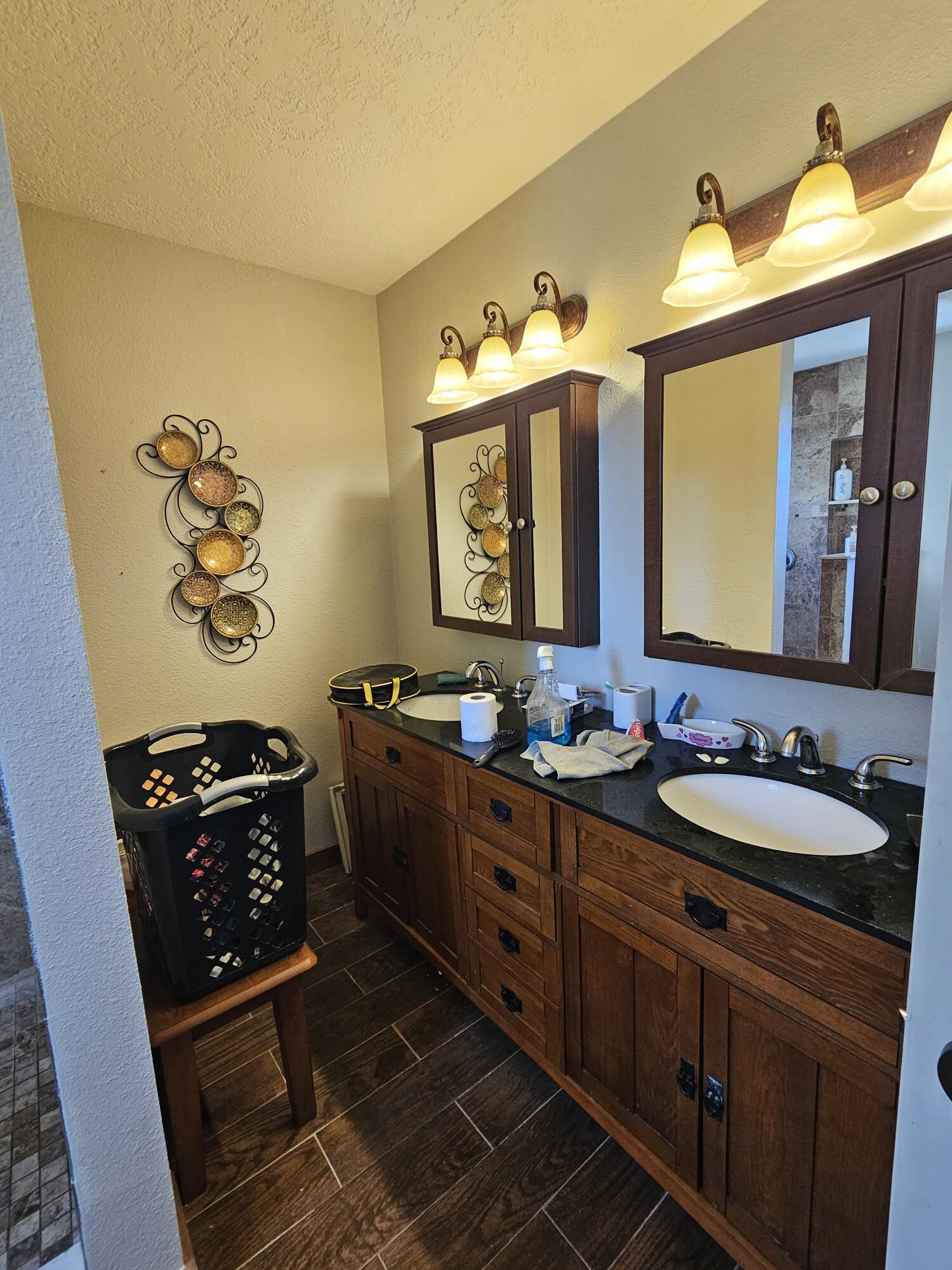 4900 Northwest 160th Street Okeechobee, FL 34972 - Photo 18 of 23 a bathroom with a sink mirror and toilet