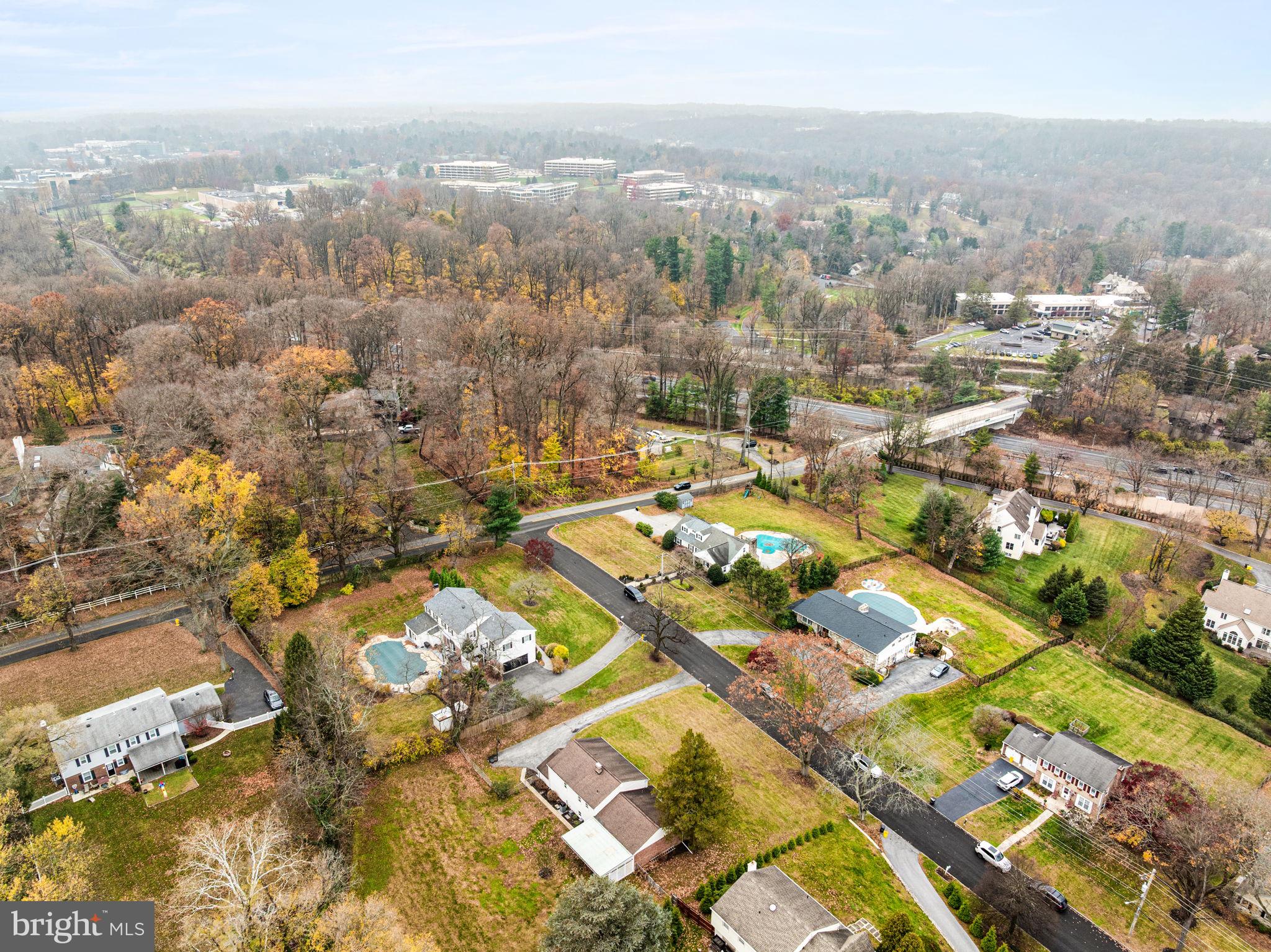 309 Saybrook Road Villanova, PA 19085 - Photo 42 of 47 an aerial view of residential houses with outdoor space