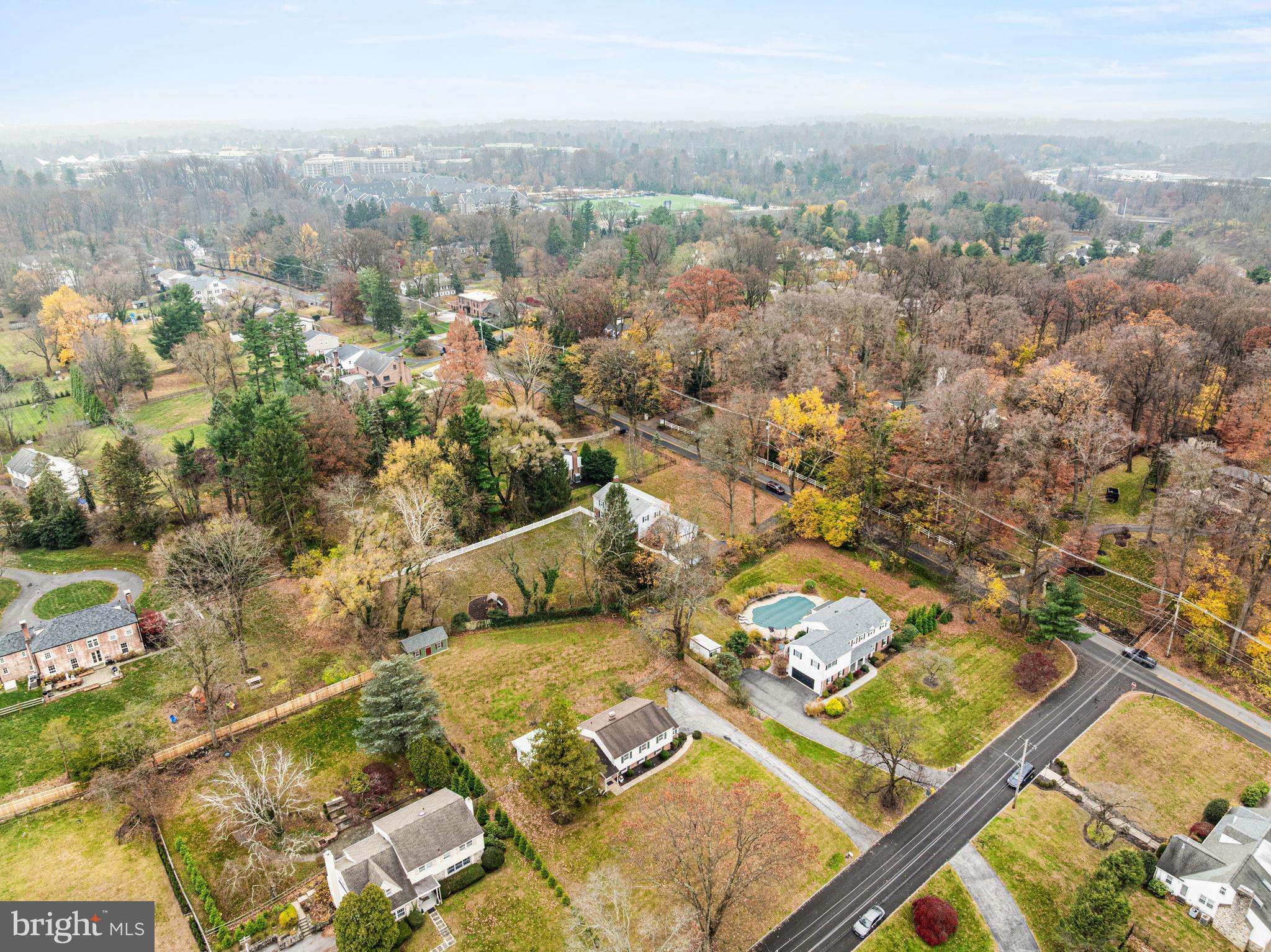 309 Saybrook Road Villanova, PA 19085 - Photo 44 of 47 an aerial view of residential houses with outdoor space