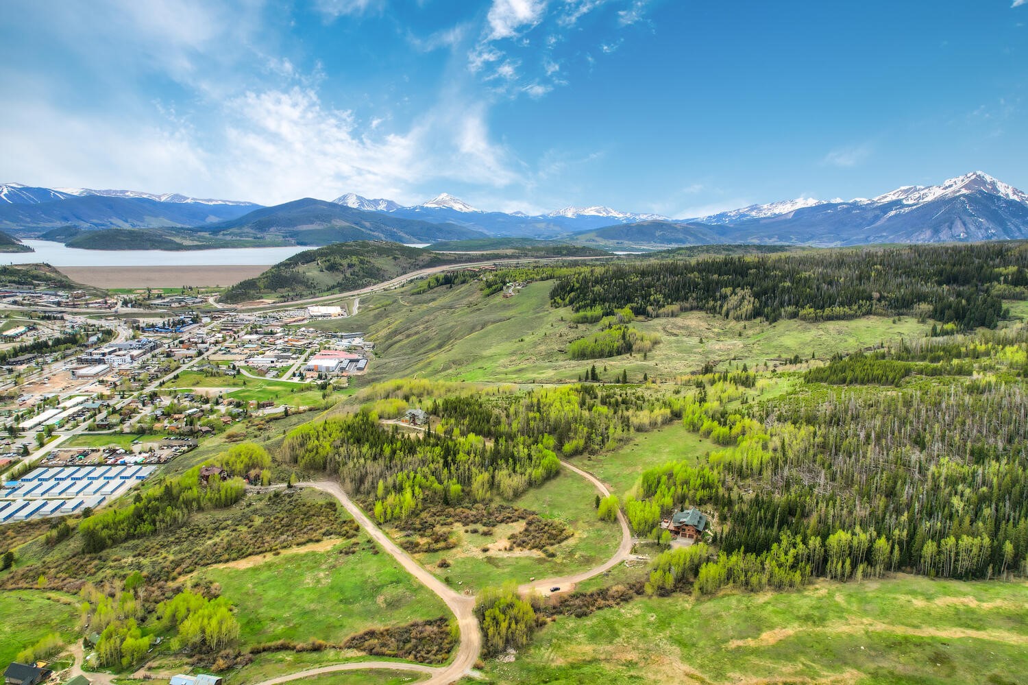 1672 South Ruby Road Silverthorne, CO 80498 - Photo 16 of 27 Aerial shot looking South toward the Ten Mile Range and Lake Dillon.